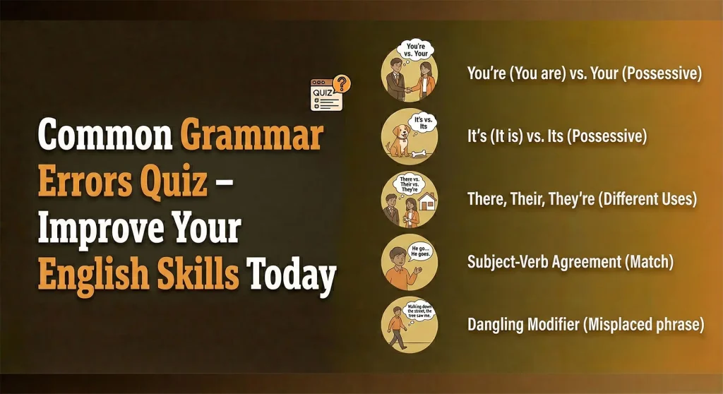 Common Grammar Errors Quiz – Improve Your English Skills Today