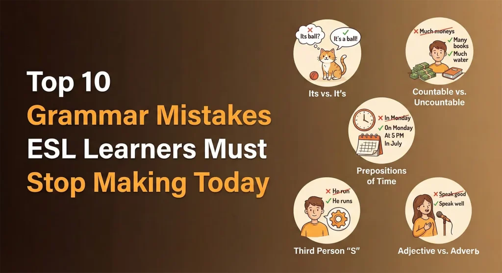 Top 10 Grammar Mistakes ESL Learners Must Stop Making Today
