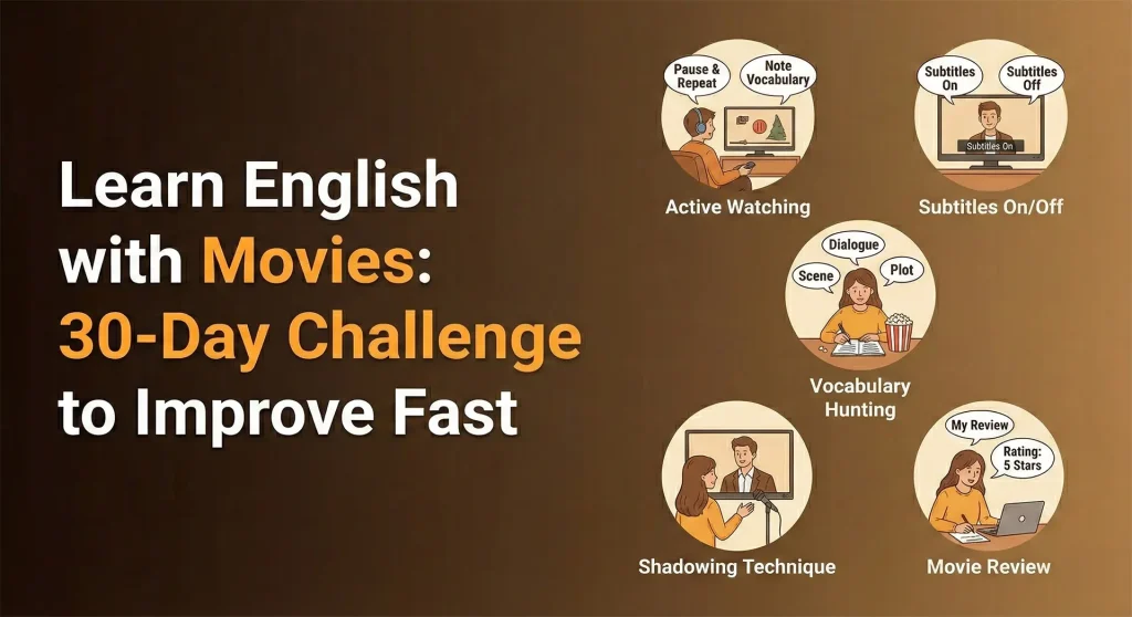 Learn English with Movies: 30-Day Challenge to Improve Fast