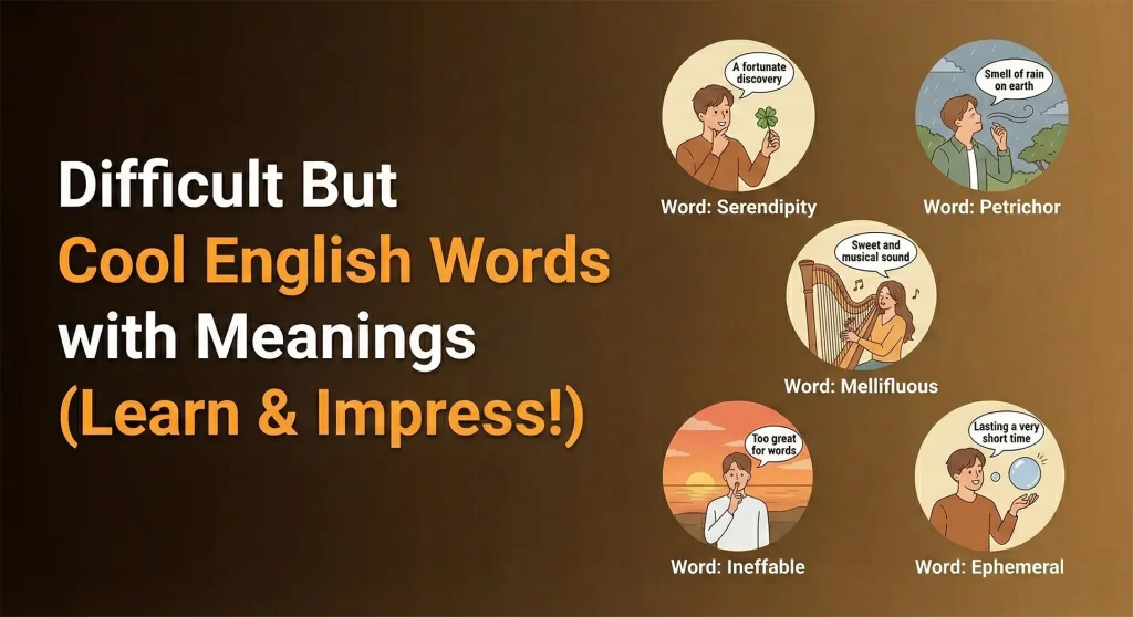 Difficult But Cool English Words with Meanings (Learn & Impress!)